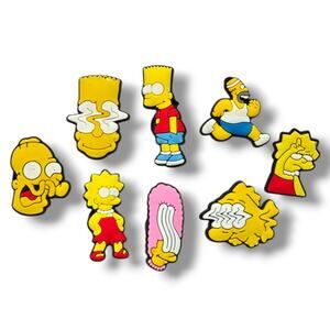 8 pc Homer, Bart, Lisa, Marge Shoe Charms | Shoe Accessories